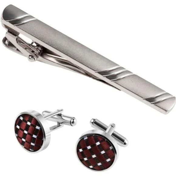 Mens Ties Set in Gift Box/ Dark Burgundy - Picture 4 of 5